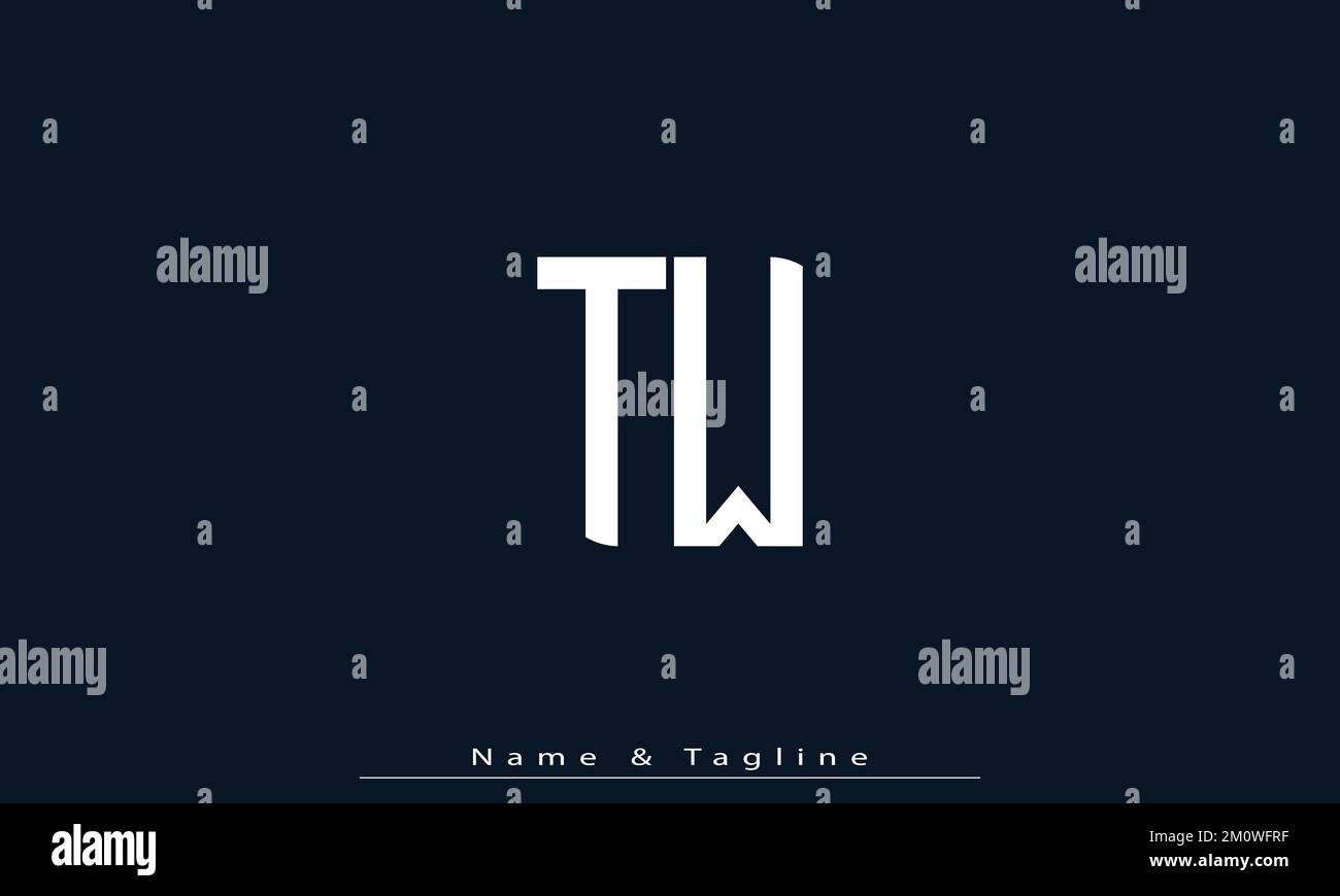 Alphabet letters Initials Monogram logo TW , WT Stock Vector