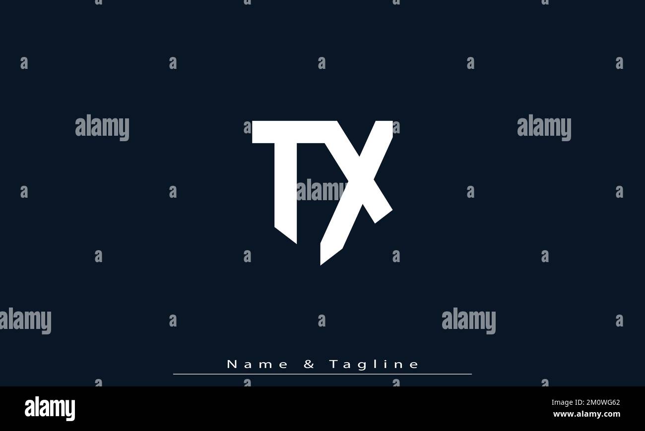 Alphabet letters Initials Monogram logo TX , XT Stock Vector