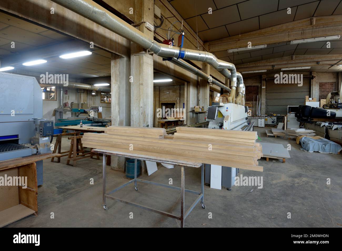 interior of a carpentry shop Stock Photo