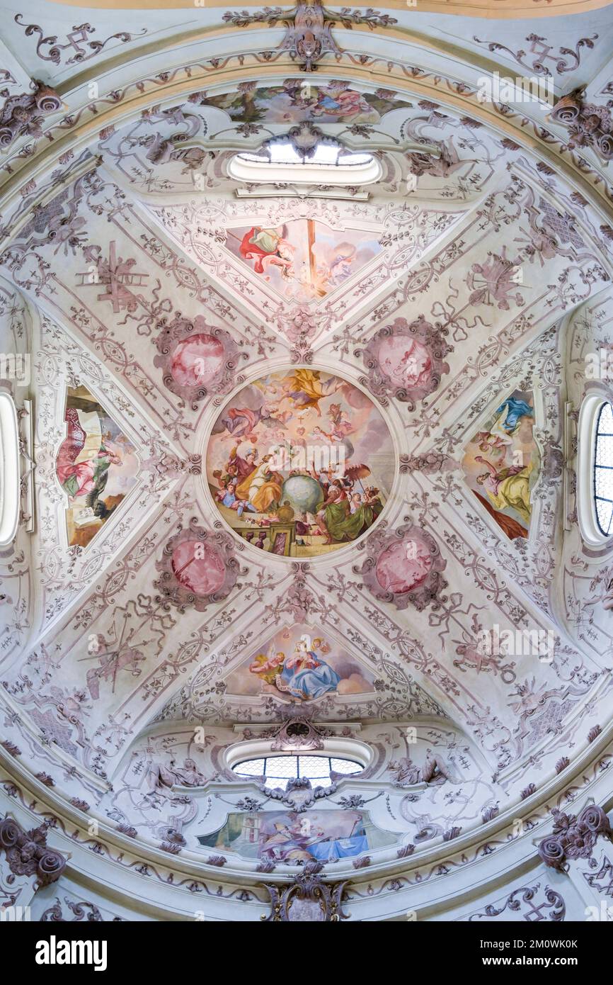 Deckengemälde, Kuppel, Klosterkirche Notre Dame du Sacre Coeur