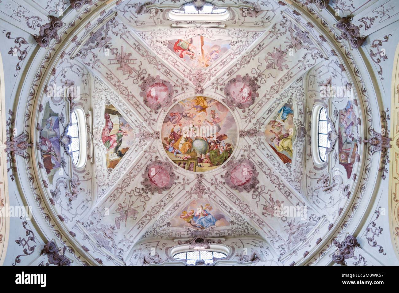 Deckengemälde, Kuppel, Klosterkirche Notre Dame du Sacre Coeur