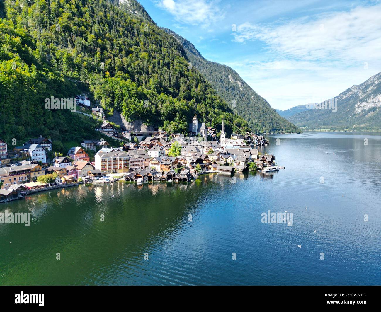 Buildings streets hallstatt austria hi-res stock photogr…