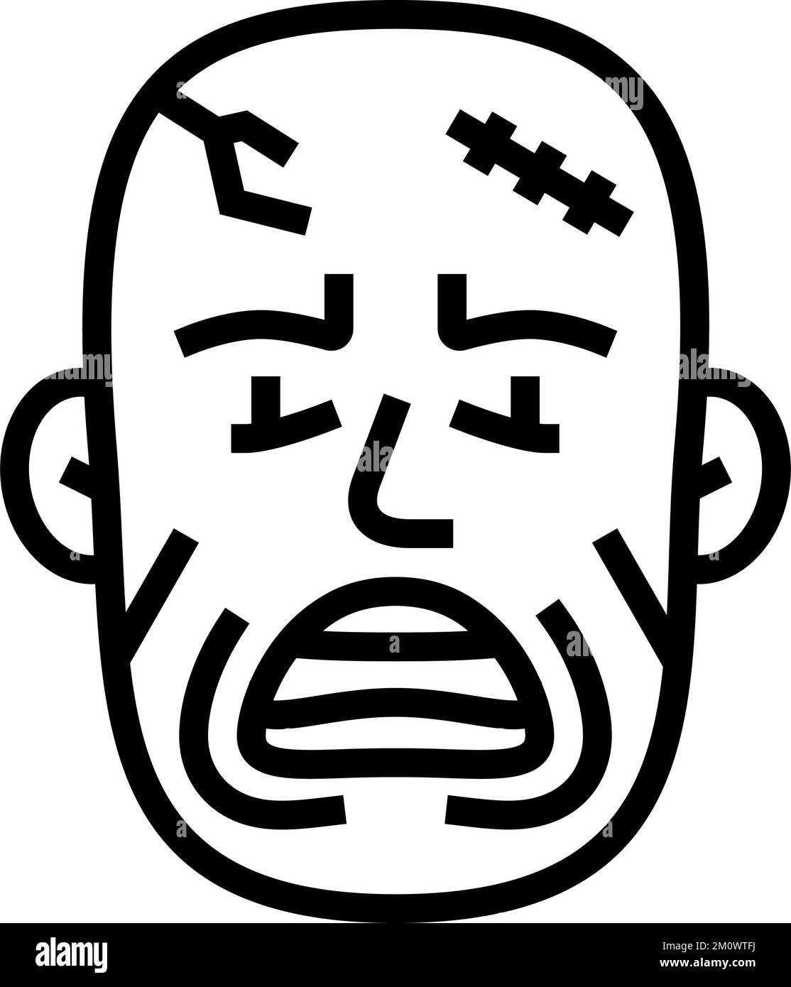 zombie evil line icon vector illustration Stock Vector Image & Art - Alamy