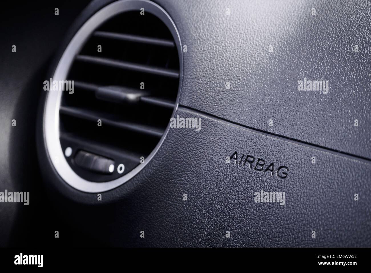 Safety airbag sign in the car Stock Photo Alamy