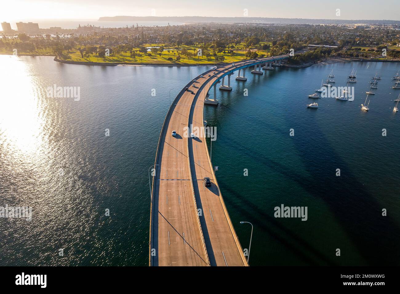 Aerial view coronado bridge boats hi-res stock photography and images ...