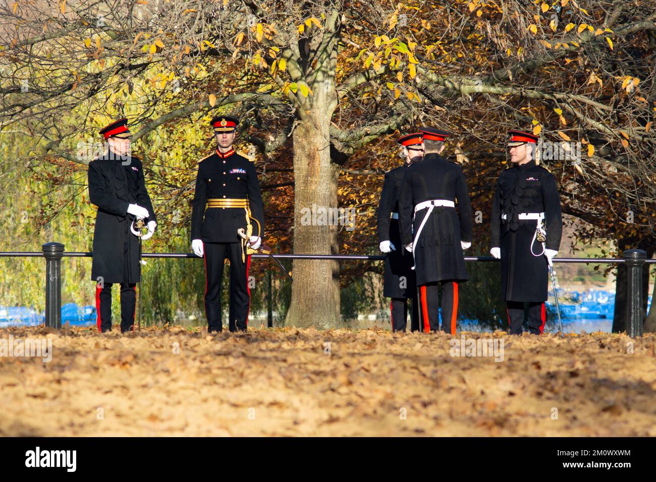 London, UK. 8th Dec, 2022. Household Cavalry Pass Out Parade of Dettingen Ride at Hyde Park Barracks. Dettingen Ride pass out inspected by Major General Jonathan Swift OBE, General Officer Commanding, Regional Command. Lt Colonel Thomas Armitage commanding the Household Cavalry Mounted Regiment. Credit: Peter Hogan/Alamy Live News Stock Photo