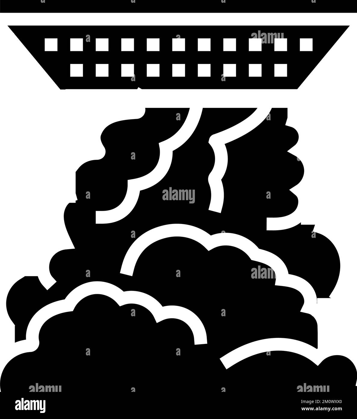 smoke filtration glyph icon vector illustration Stock Vector Image ...