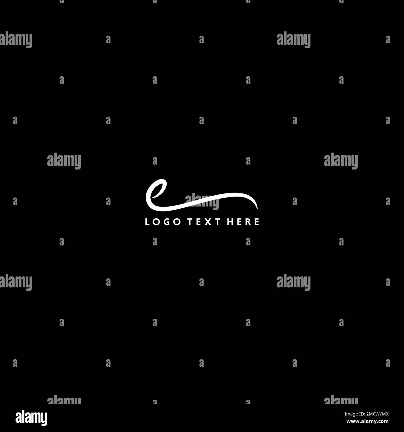 Hand Written Style Letter E Monogram Design Hand Written Letter E Logo Hand Written Style Letter E Monogram Design Hand Written Letter E Logo