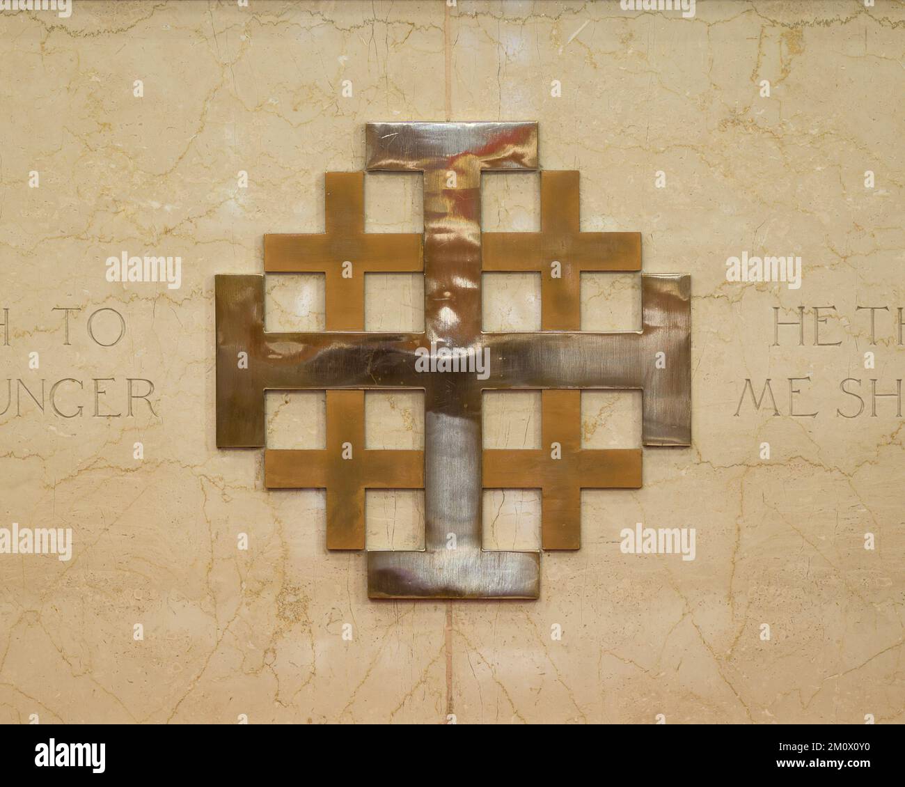 Decor on the marble near the altar at the historic Cathedral of St