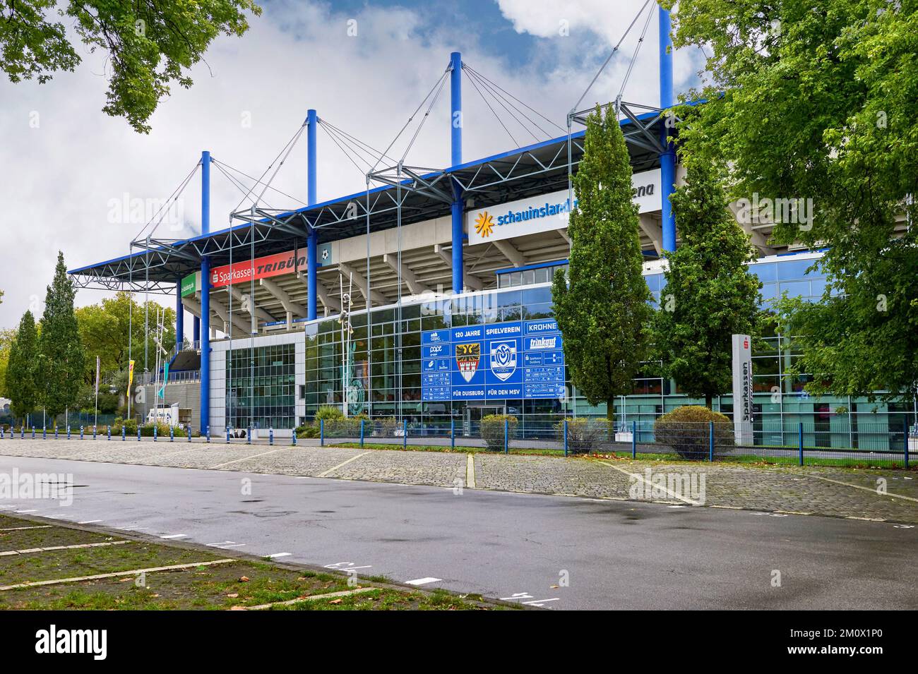 Visiting Schauinsland-Reisen-Arena - the official playground of MSV Duisburg Stock Photo