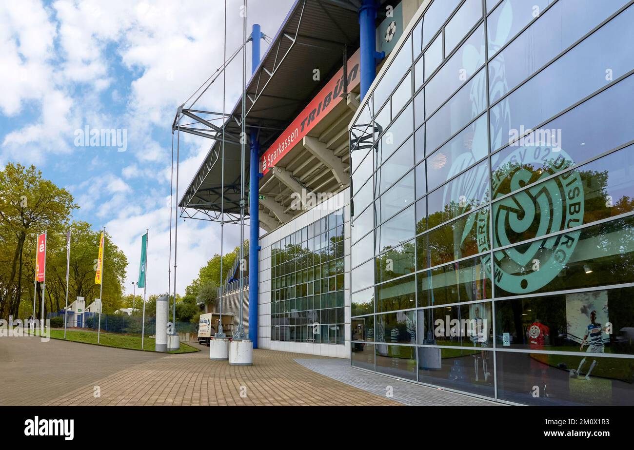 Visiting Schauinsland-Reisen-Arena - the official playground of MSV Duisburg Stock Photo