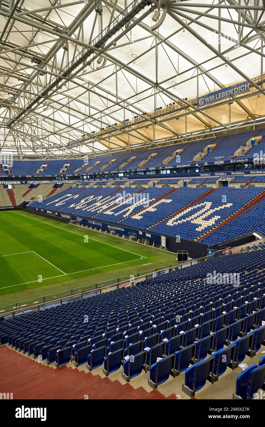 Visiting Veltins Arena the official playground of FC Schalke 04 Stock Photo Alamy