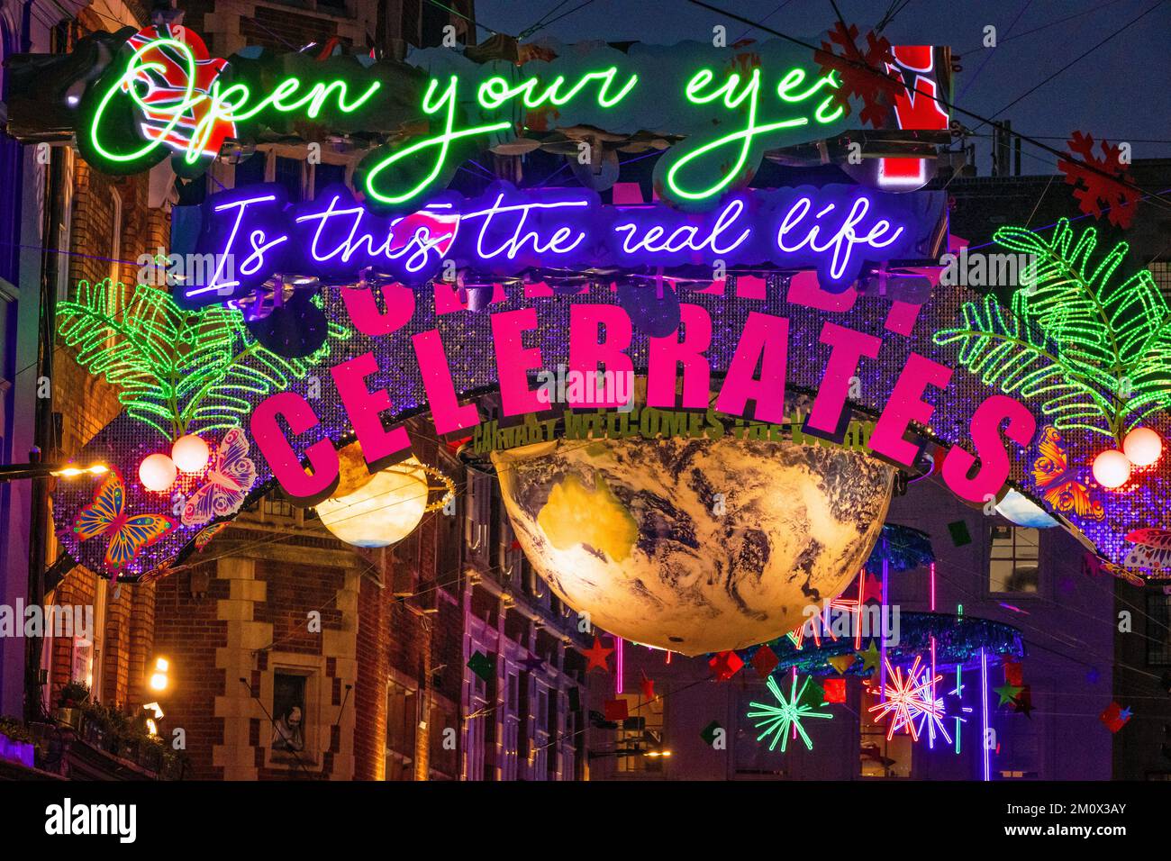 Carnaby Street Soho London UK Christmas Lights 2022 Stock Photo Alamy