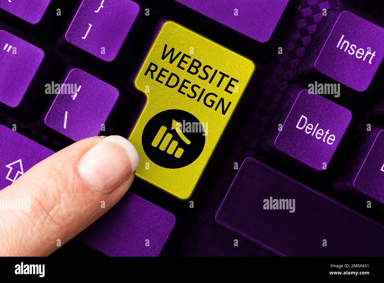 Text caption presenting Website Redesign. Internet Concept modernize ...
