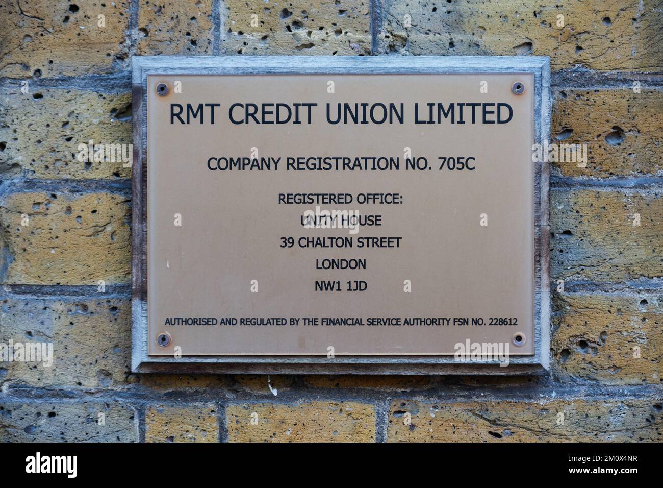RMT Union sign, outside HQ Stock Photo