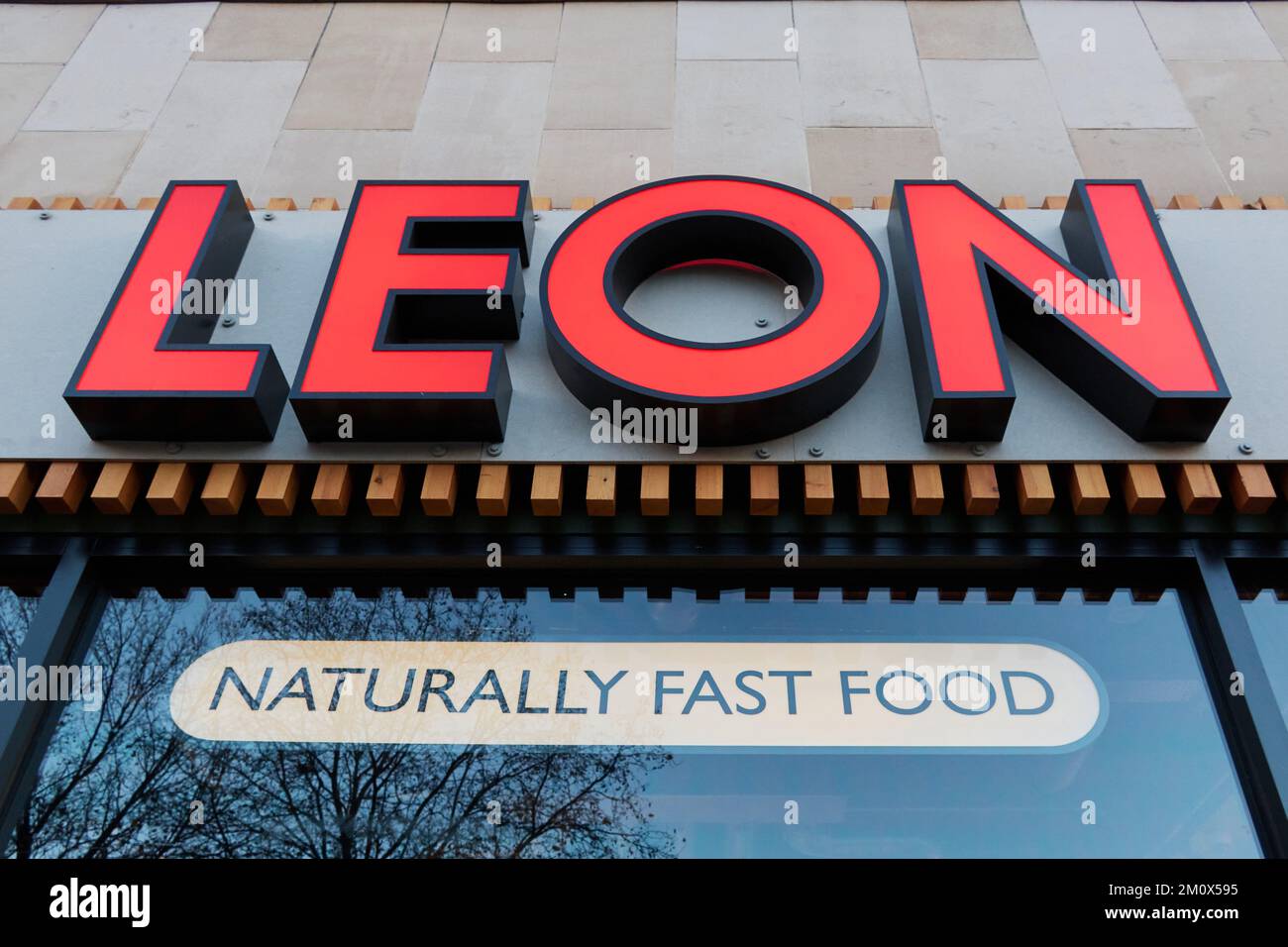 Leon restaurant, sign. Stock Photo