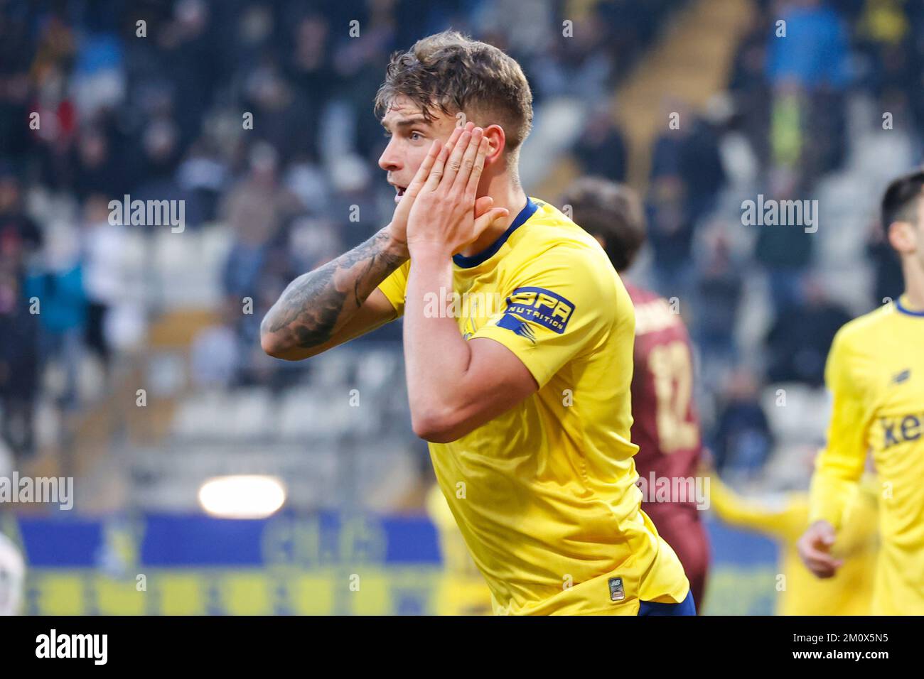 Alberto Braglia stadium, Modena, Italy, December 18, 2022, Davide Diaw  celebrates after scoring the gol of 1-1 during Modena FC vs Benevento  Calcio - Italian soccer Serie B match Stock Photo - Alamy