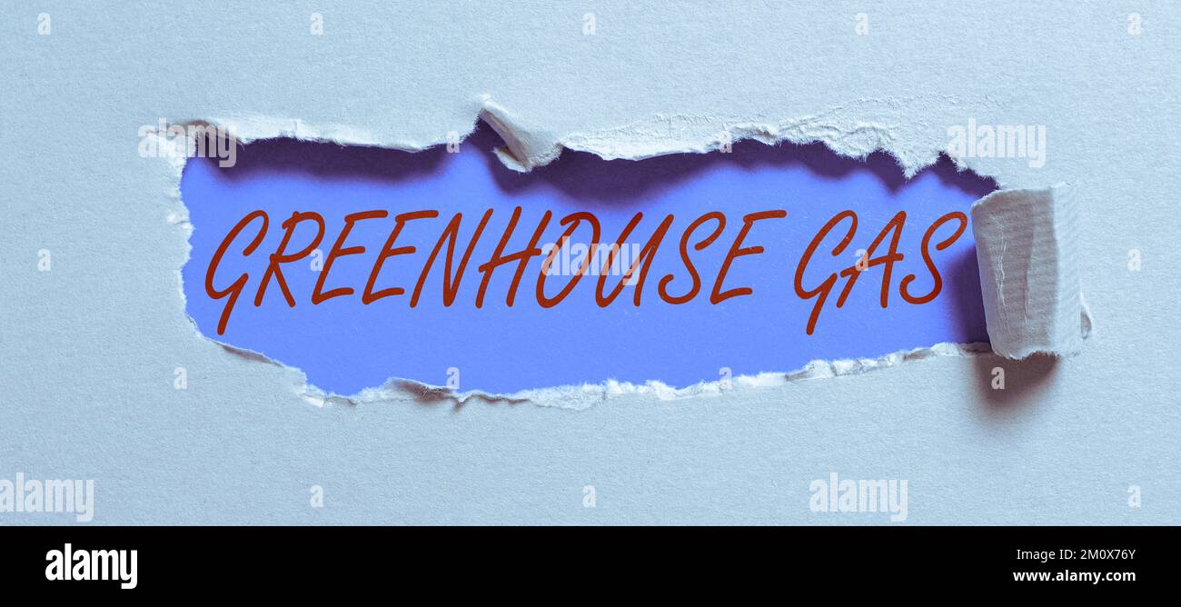 Conceptual caption Greenhouse Gas. Business approach carbon dioxide