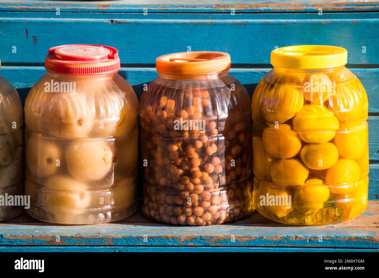 Homemade marinated pickles variety preserving jars Stock Photo Alamy