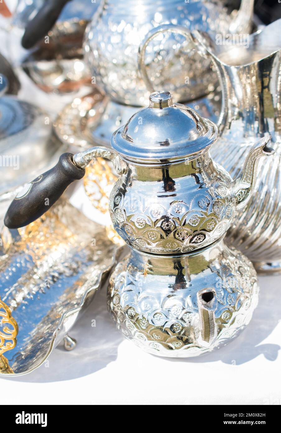 Turkish tea pot made in a traditional style Stock Photo Alamy