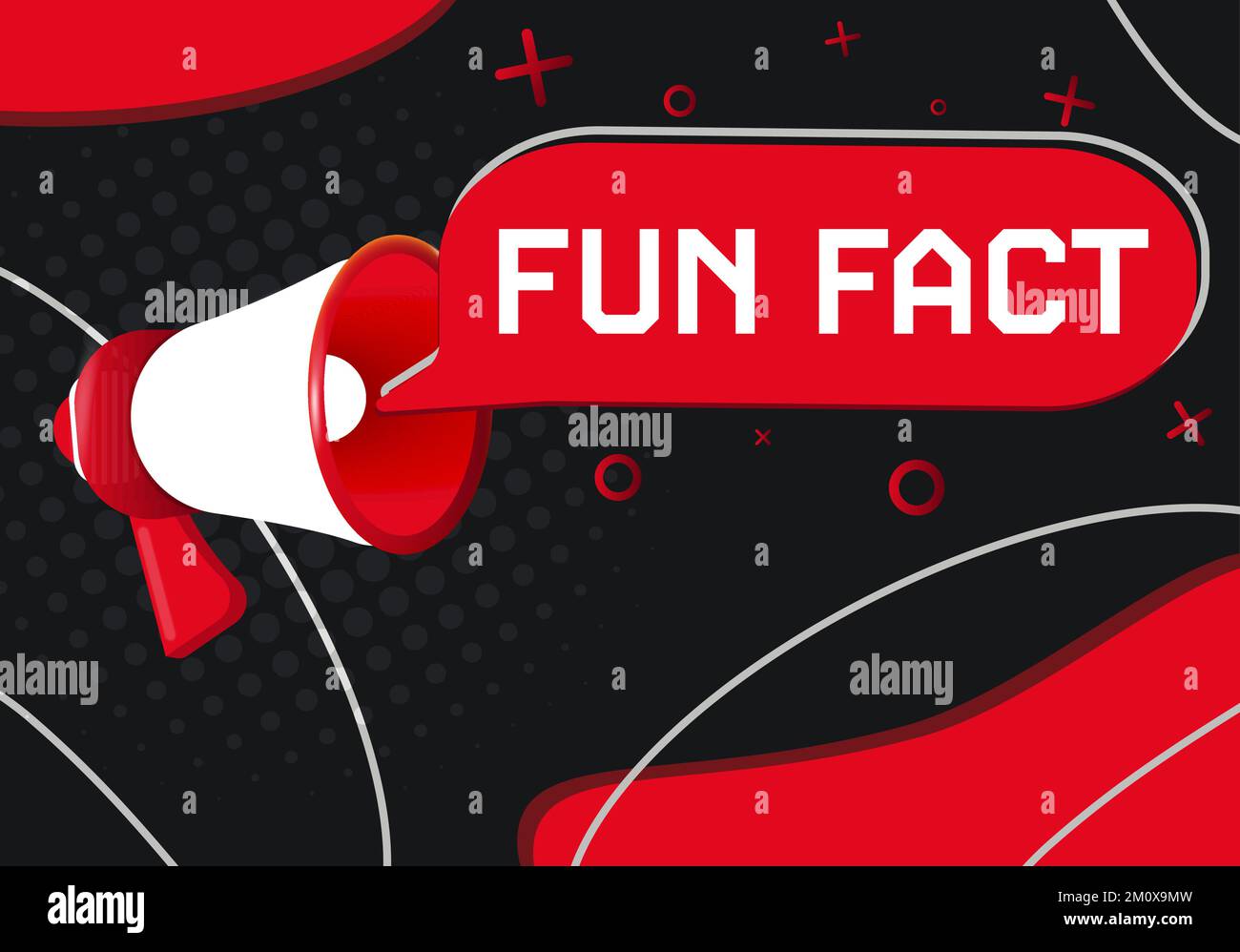 Fun Fact. Hand Holding Megaphone With Speech Bubble Stock Vector