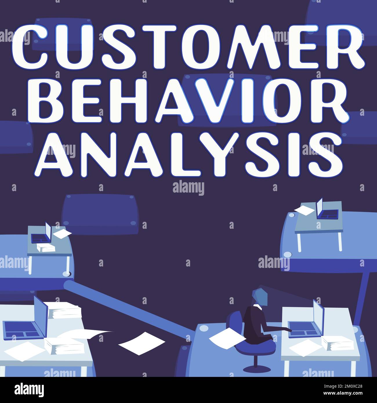 Conceptual caption Customer Behavior Analysis. Business showcase buying ...