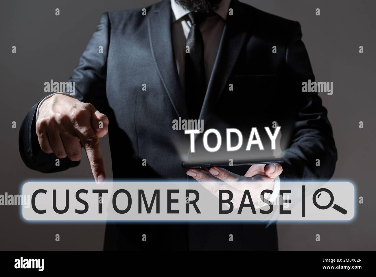 Customer Base Sign Sign displaying Customer Base. Concept meaning encourage customers to ...