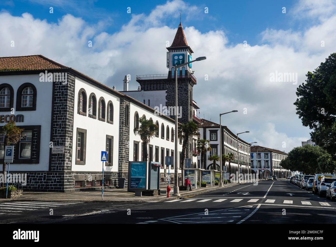 The historic town of Ponta Delgada, Island of Sao Miguel, Azores, Portugal, Europe Stock Photo
