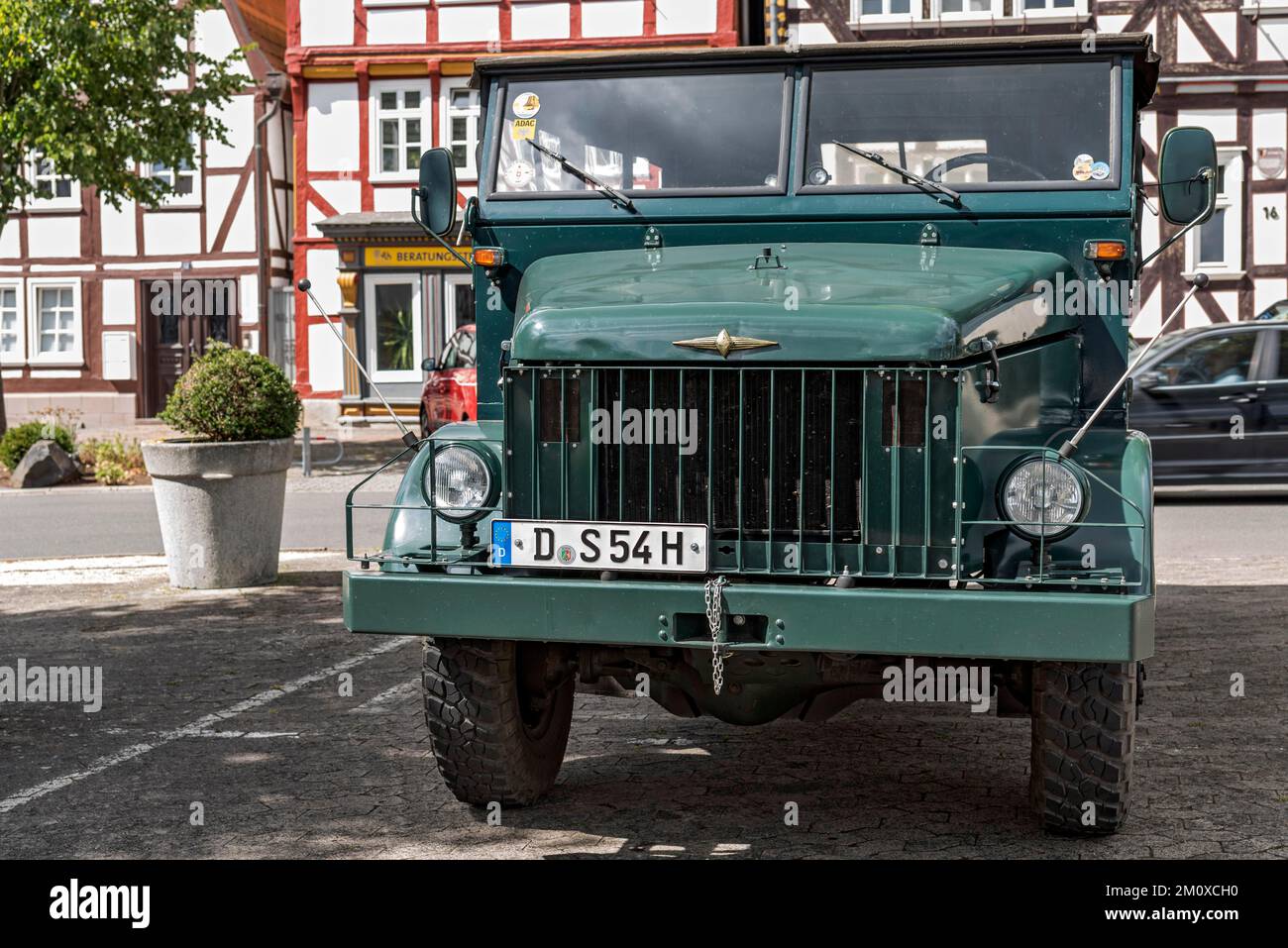 Vintage car Borgward B 2000 AO, all-wheel drive with petrol engine, Kübelwagen, off-road vehicle, military vehicle of the German Armed Forces, lorry, Stock Photo