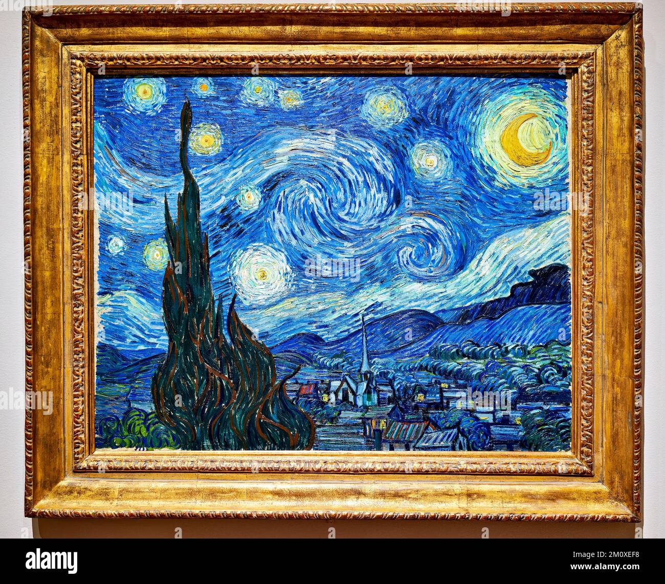 New York. Manhattan. United States. Van Gogh. the Starry Night. MoMA. Museum of Modern Art Stock Photo