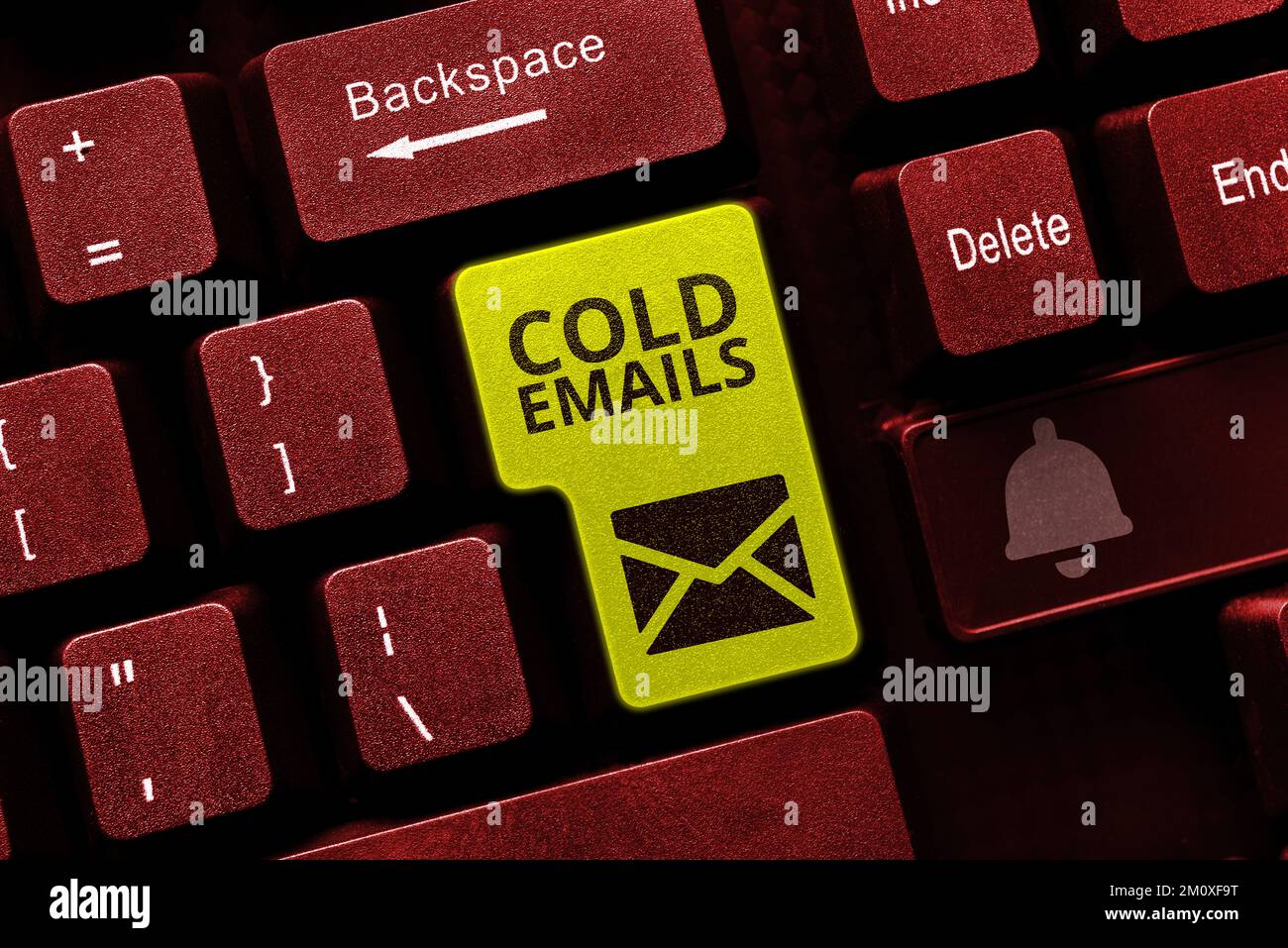 Text Caption Presenting Cold Emails Business Overview Unsolicited Email Sent To A Receiver 