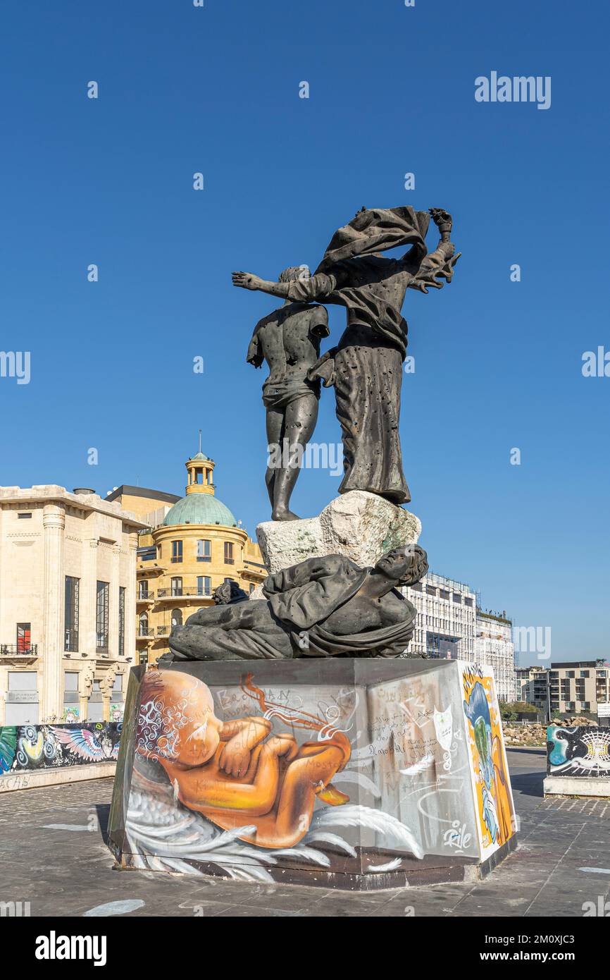 Martyrs Square in downtown Beirut, Lebanon Stock Photo - Alamy
