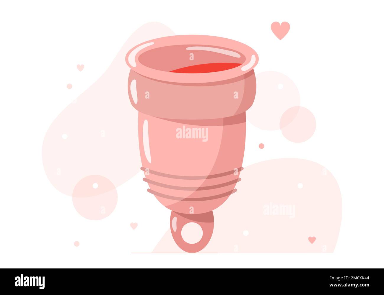 Concept on women theme. Ecoco menstrual cup, environmentallyfriendly