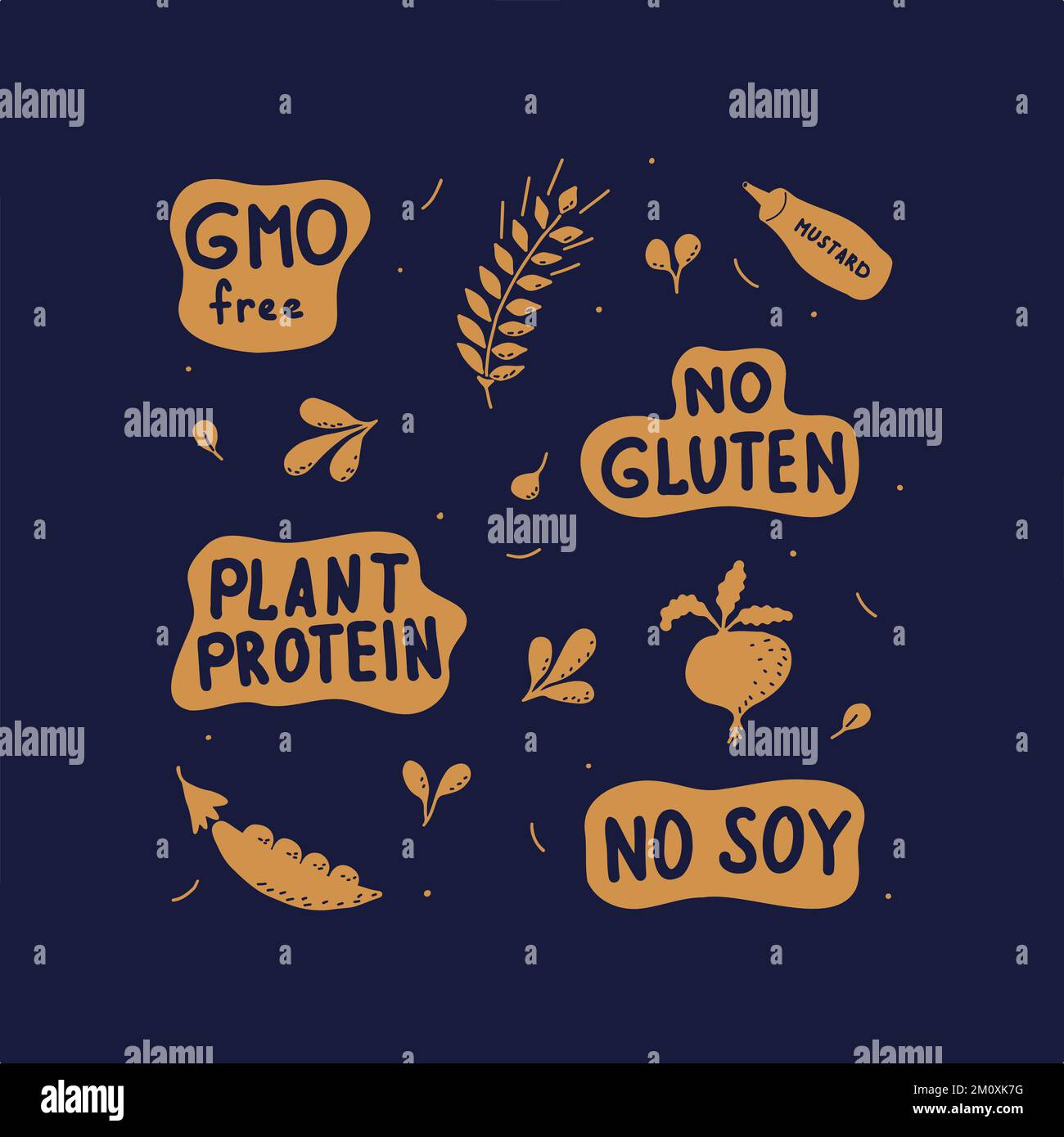 Vector illustration with set of elements. Illustrating the composition