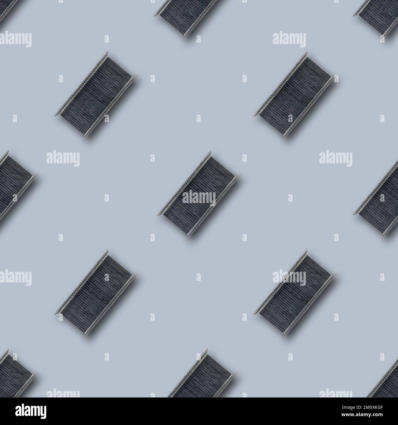 Seamless staple staples pattern at magnification Stock Photo Alamy