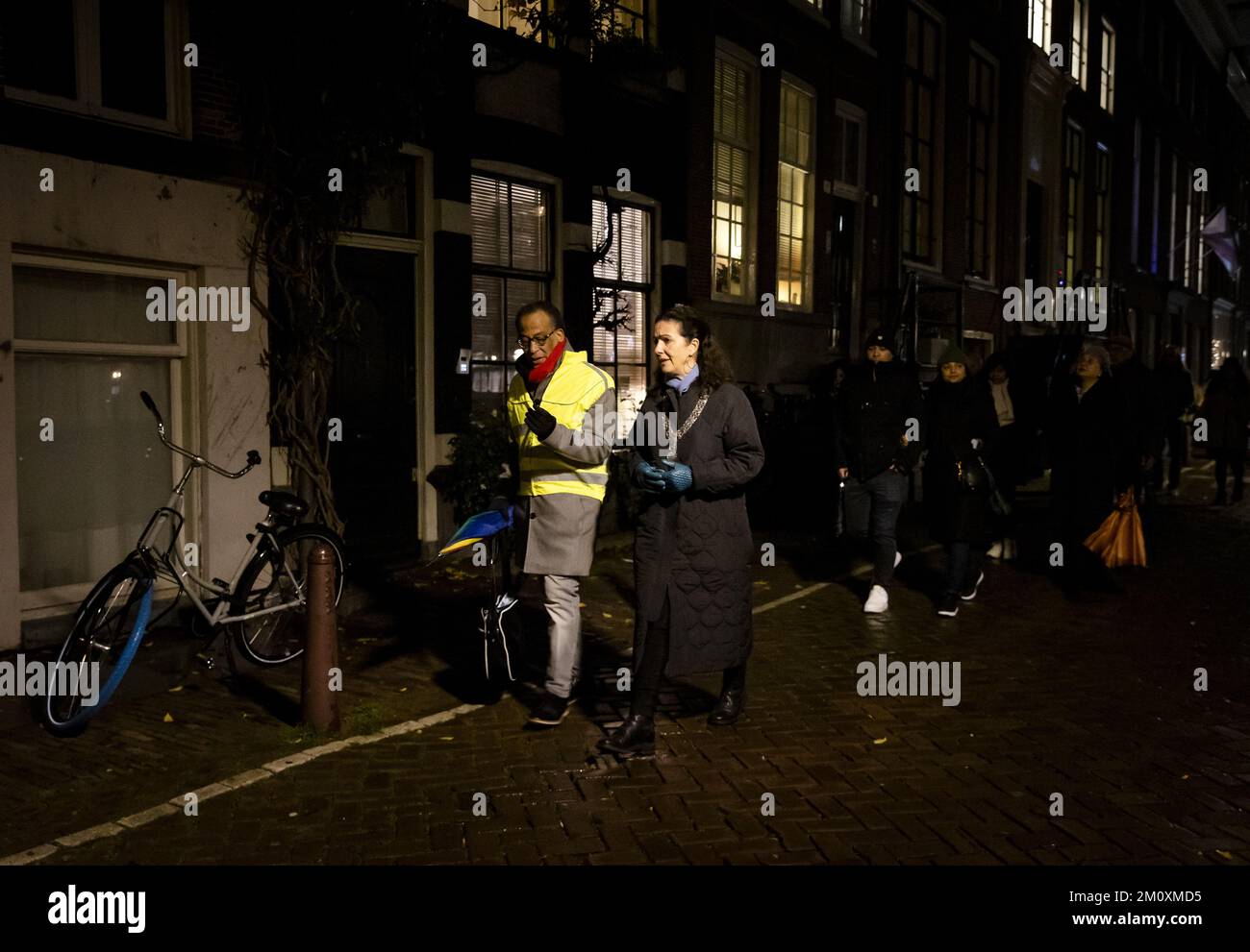 AMSTERDAM - 08/12/2022, Mayor Femke Halsema during the commemoration of the December murders. It is 40 years ago that fifteen prominent Surinamese were murdered under the rule of Desi Bouterse. ANP SEM VAN DER WAL netherlands out - belgium out Stock Photo