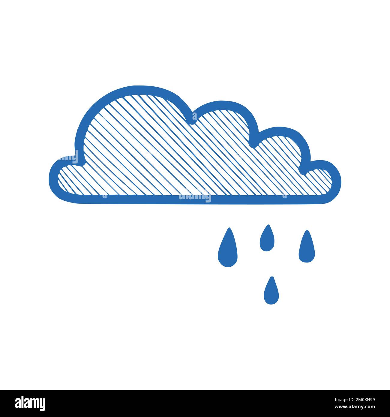 Hand drawn cloud set. Doodle sketch style cloud. Simple outline ...