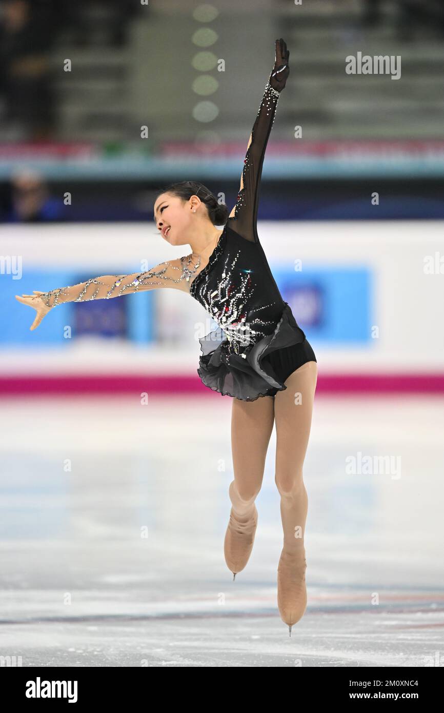 Minsol KWON (KOR), during Junior Women Short Program, at the ISU Grand