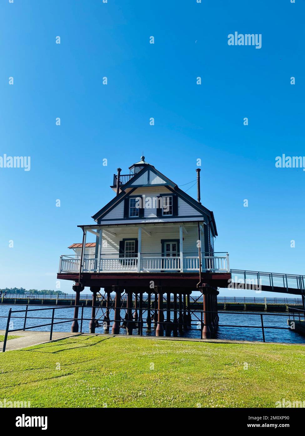 The Roanoke River Lighthouse in Edenton, North Carolina Stock Photo Alamy