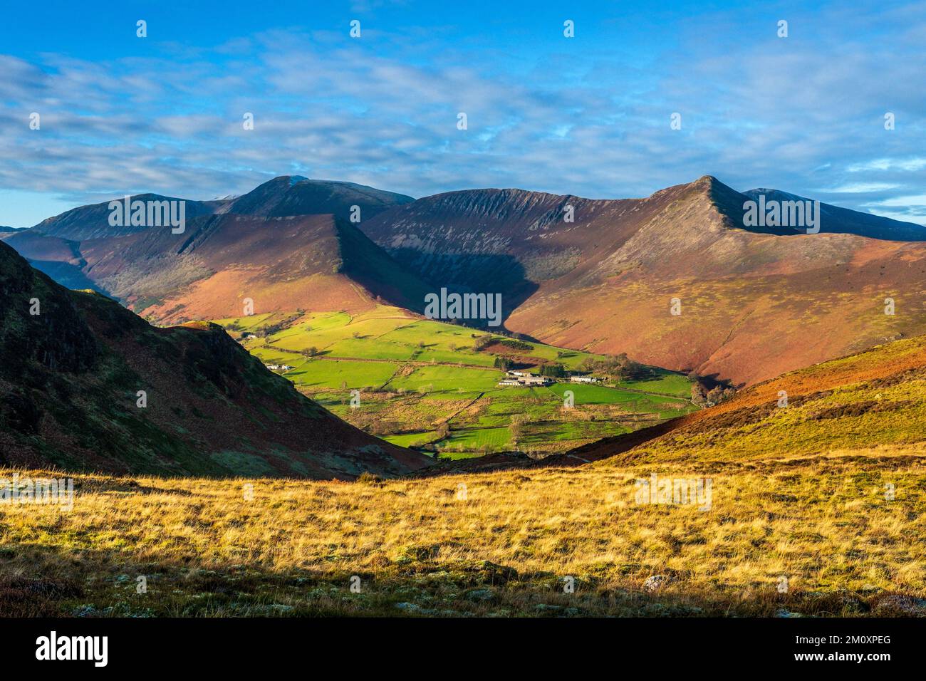 The North Western fells of the Lake District National Park above The Newlands Valley Stock Photo
