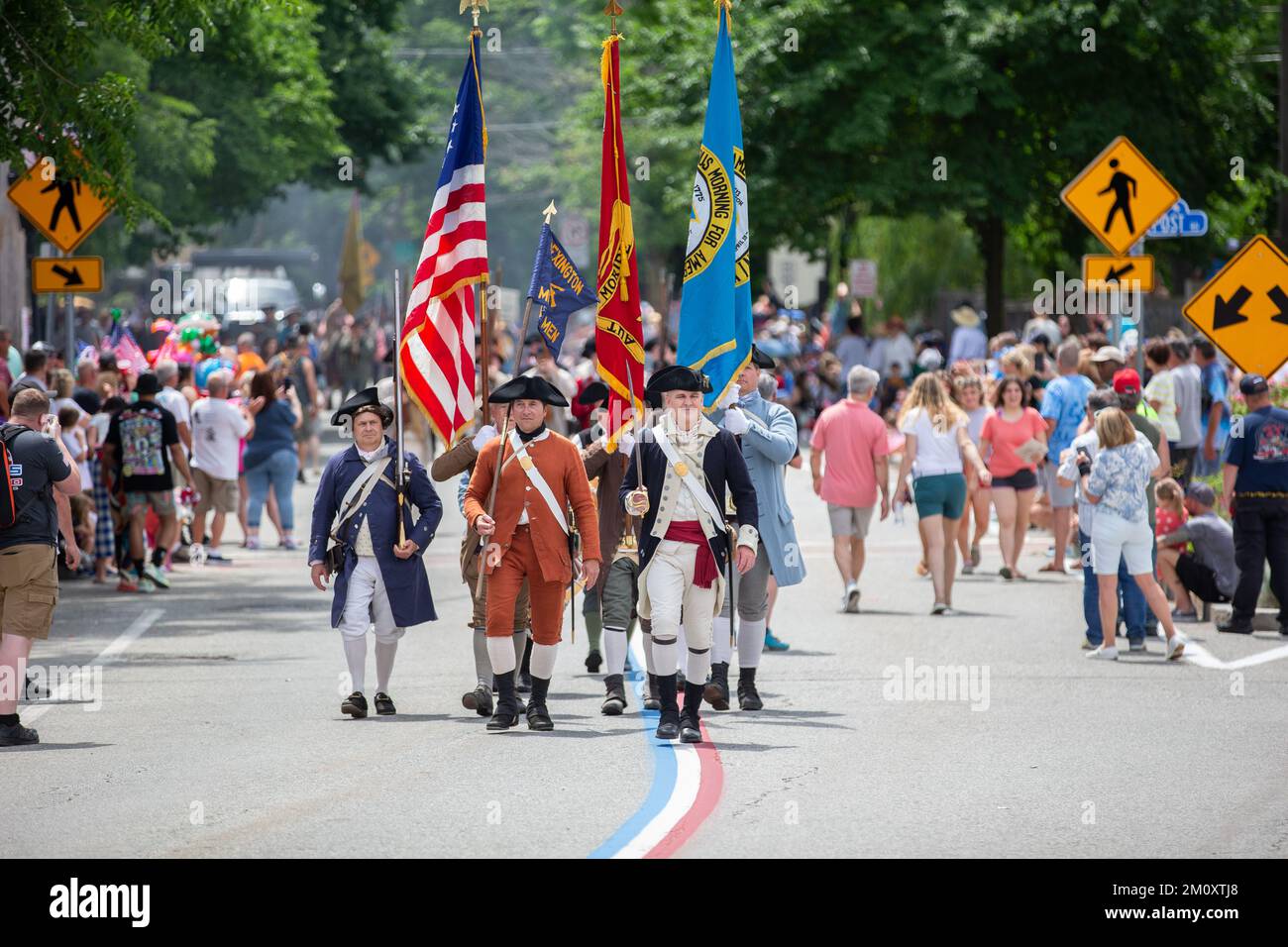 Scenes from the Gaspee Days Parade in Warwick, Rhode Island in the