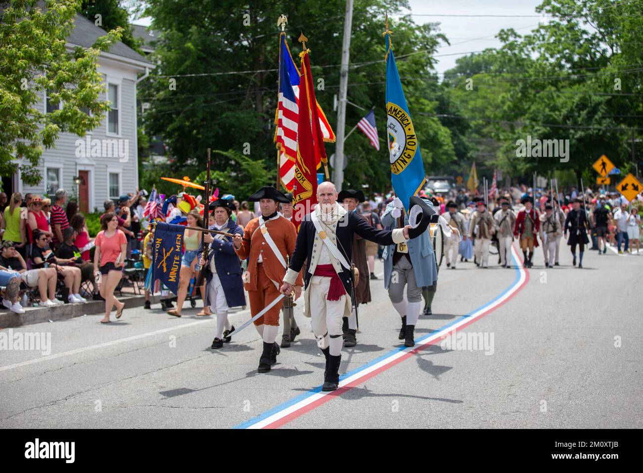 Scenes from the Gaspee Days Parade in Warwick, Rhode Island in the