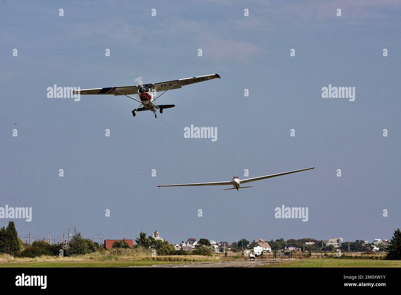 Glider and tow plane Stock Photo Alamy