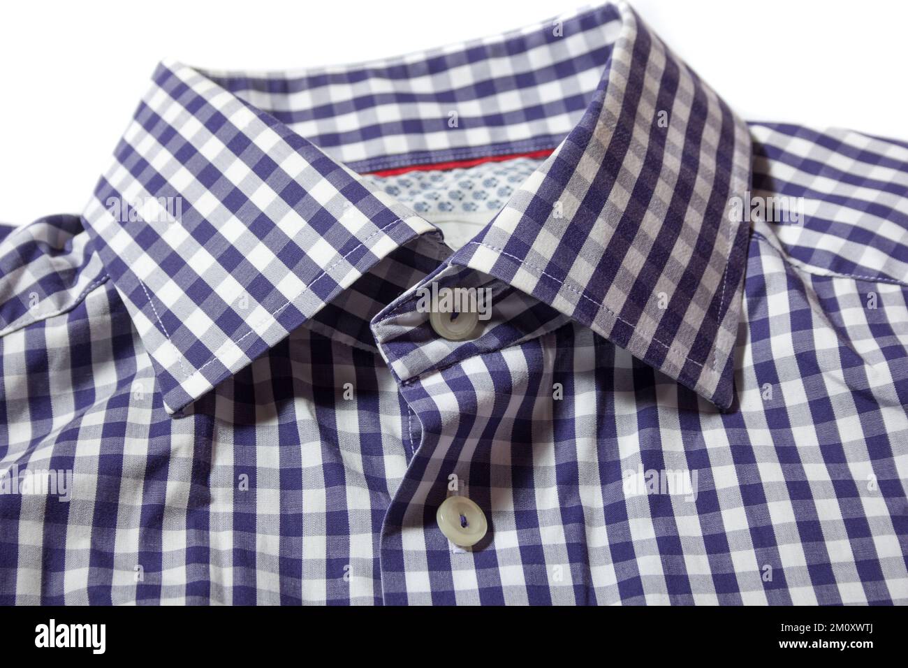 Classic men's dress shirt collar. Stock Photo