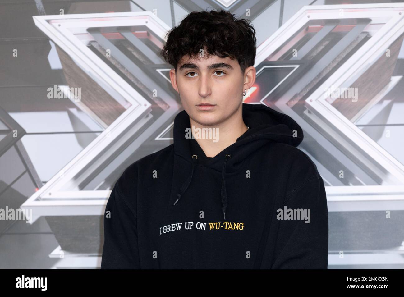 MILAN, ITALY - Dec 6, 2022 : Linda Riverditi attends the press conference of X Factor Italy Final 2022 at Forum Assago in Milan, Italy. Stock Photo