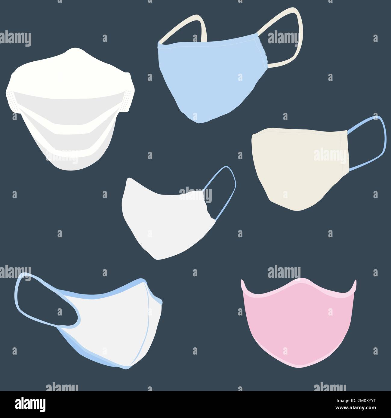 Medical masks on bright Stock Vector Images - Alamy
