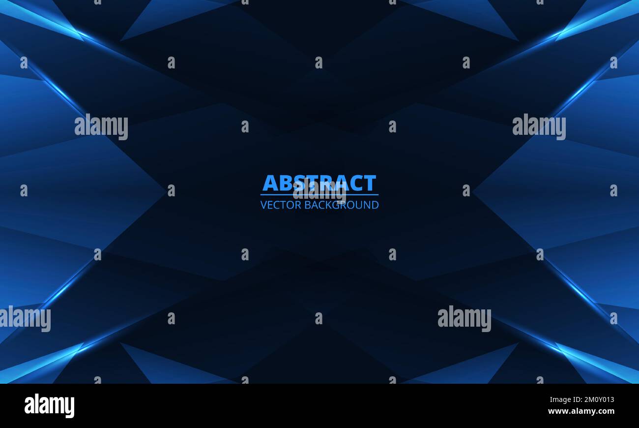 Abstract blue background with geometric dynamic glowing diagonal lines