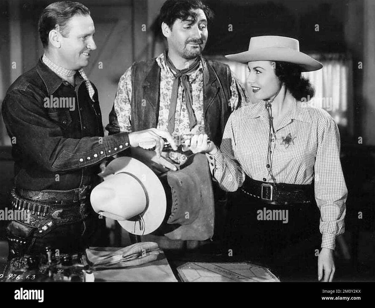 MULE TRAIN 1950 Columbia Pictures film with Gene Autry and Sheila Ryan Stock Photo