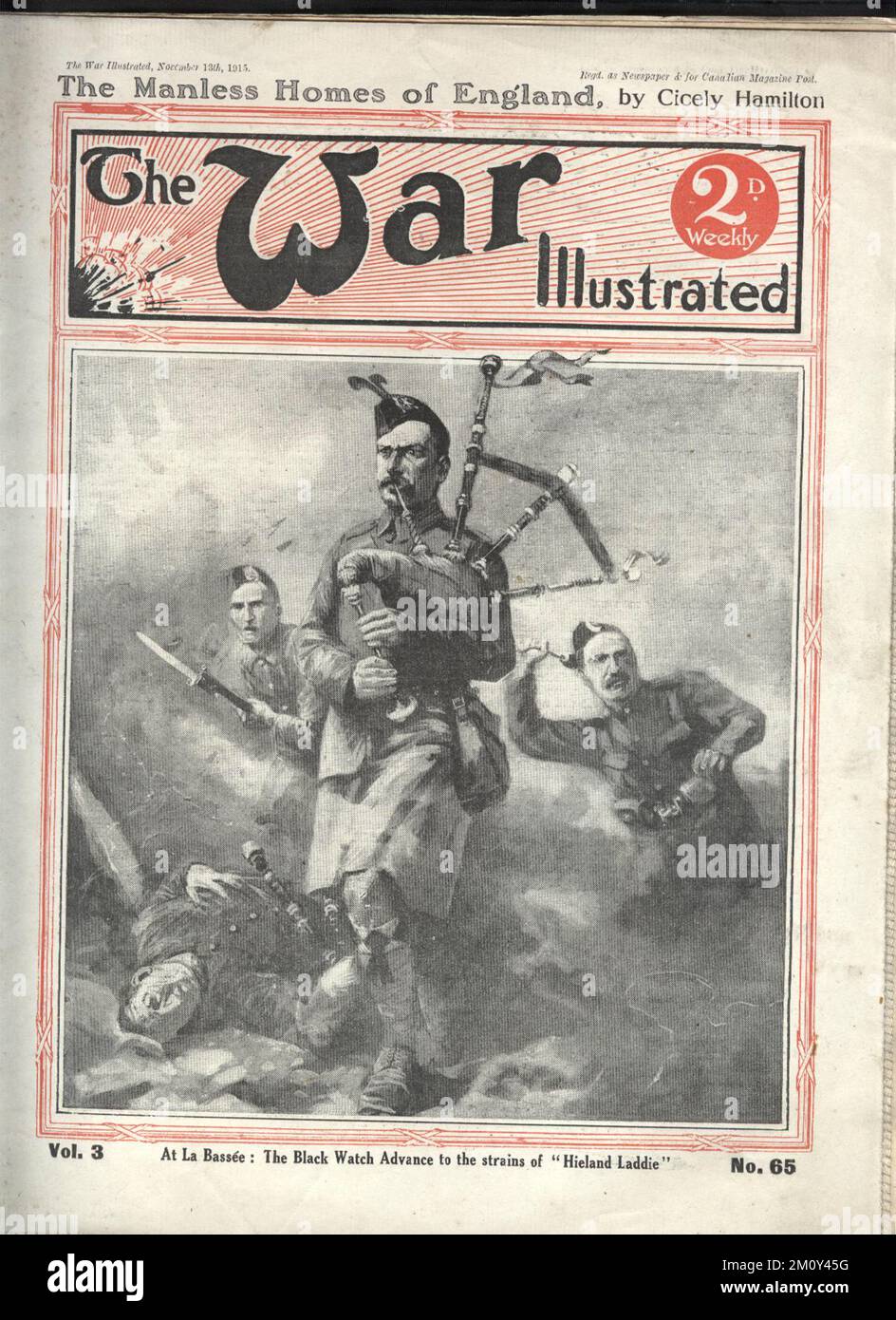 The War Illustrated Volume 3 number 65 A magazine or newspaper giving reports of events in the First World War.Full of accounts and news of WWI Stock Photo