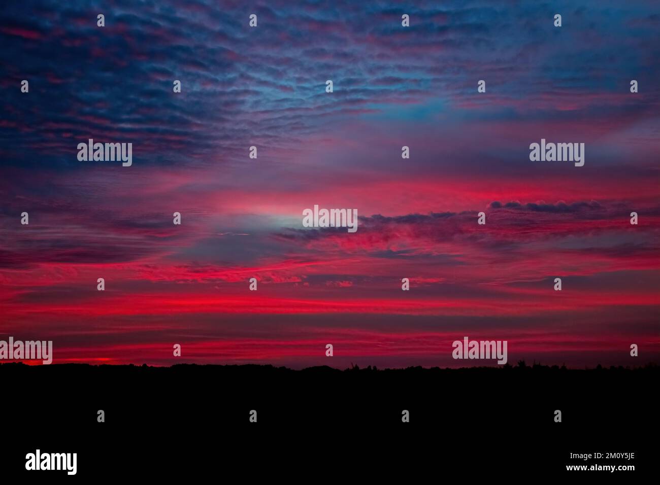 Beautiful sky background with clouds after sunset Stock Photo